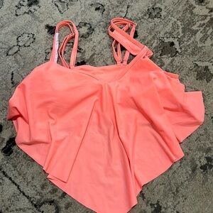 Peach Bikini Top with ruffle XL NWOT